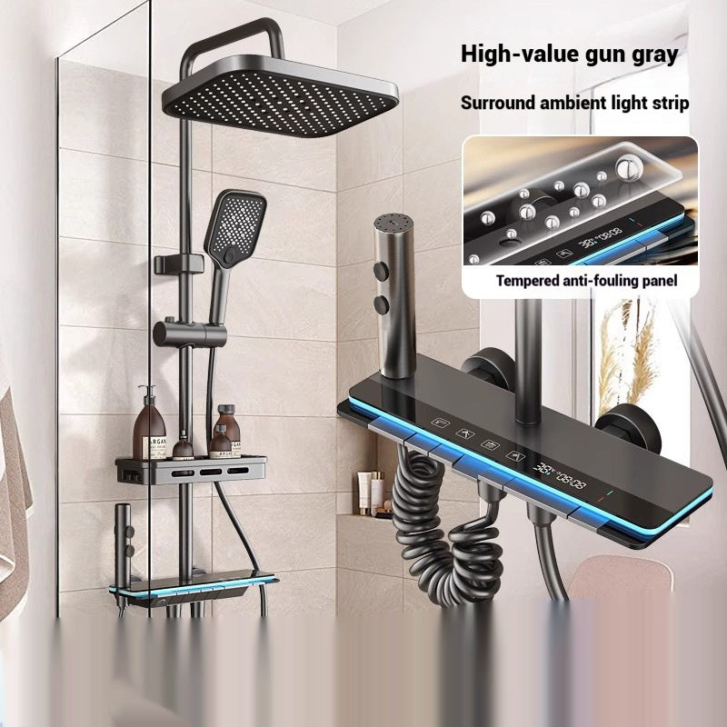 Smart LED star Shower Head with Digital Temperature Display