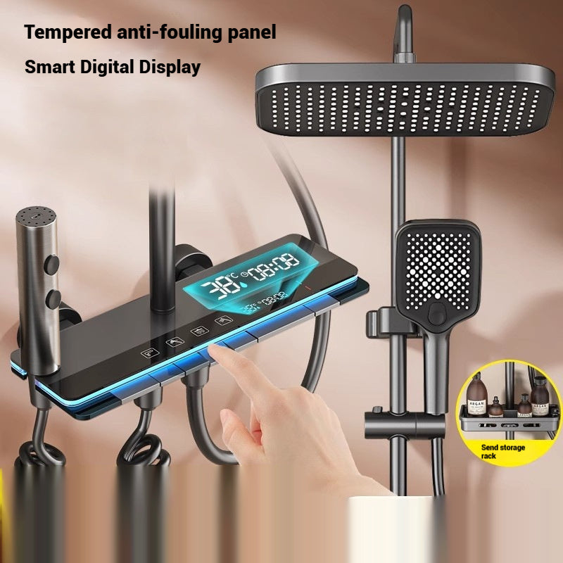 Smart LED star Shower Head with Digital Temperature Display