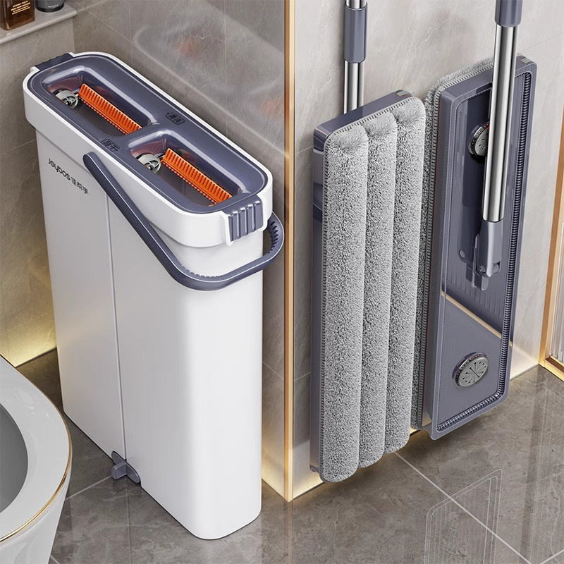 Flat Mop with Dual Separation Bucket – Clean & Dirty Water System